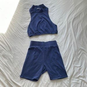 Inamorata Crop top and biker short set